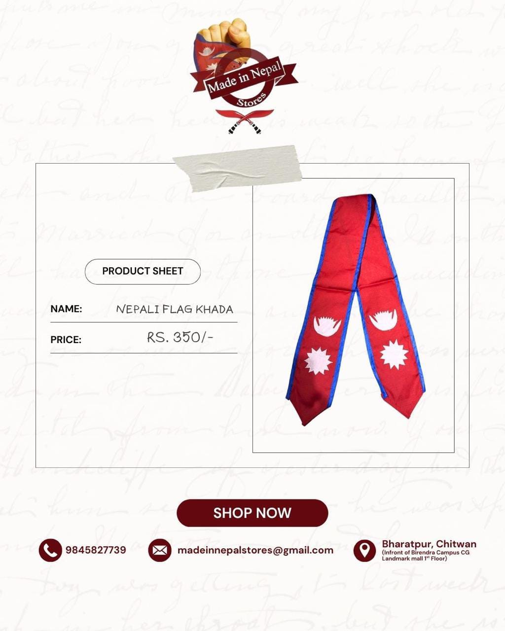 Nepal Flag Khada